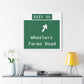Vintage WCP Exit 55 Sign Matte Canvas, Stretched, 1.25"