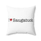 I Heart Saugatuck. Spun Polyester Square Pillow