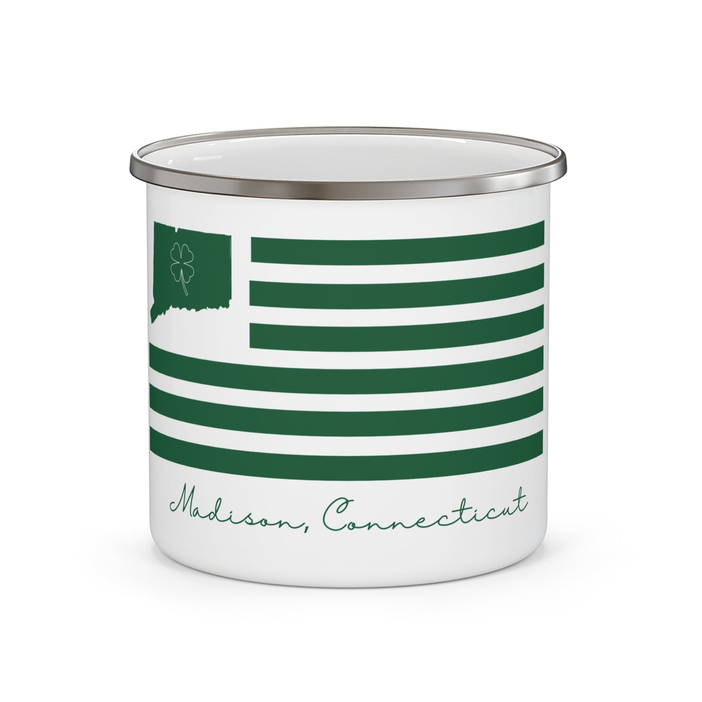 Madison Connecticut St. Patrick’s Day Flag Enamel Camping Mug