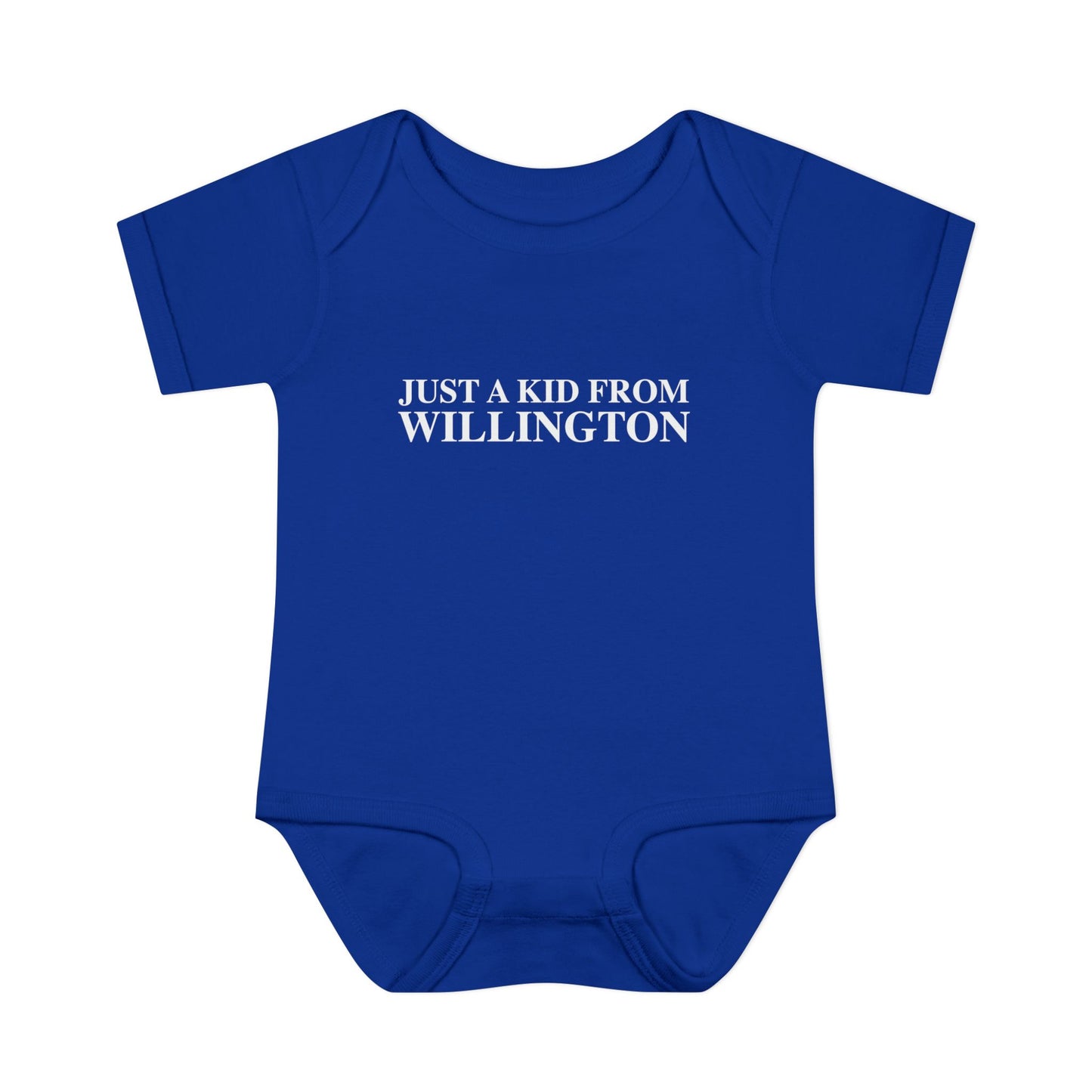 Just a kid from Willington Infant Baby Rib Bodysuit