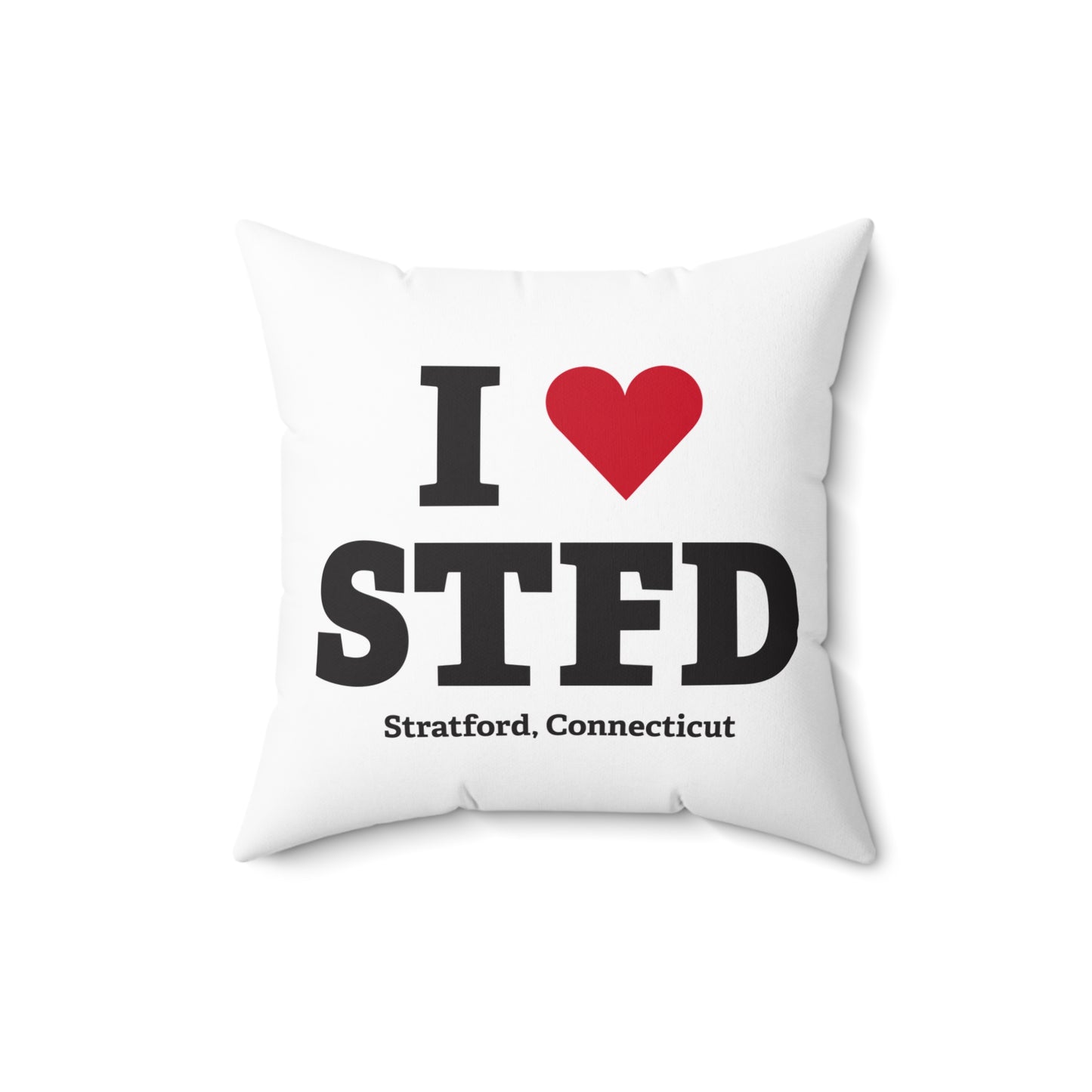 I Heart STFD Spun Polyester Square Pillow