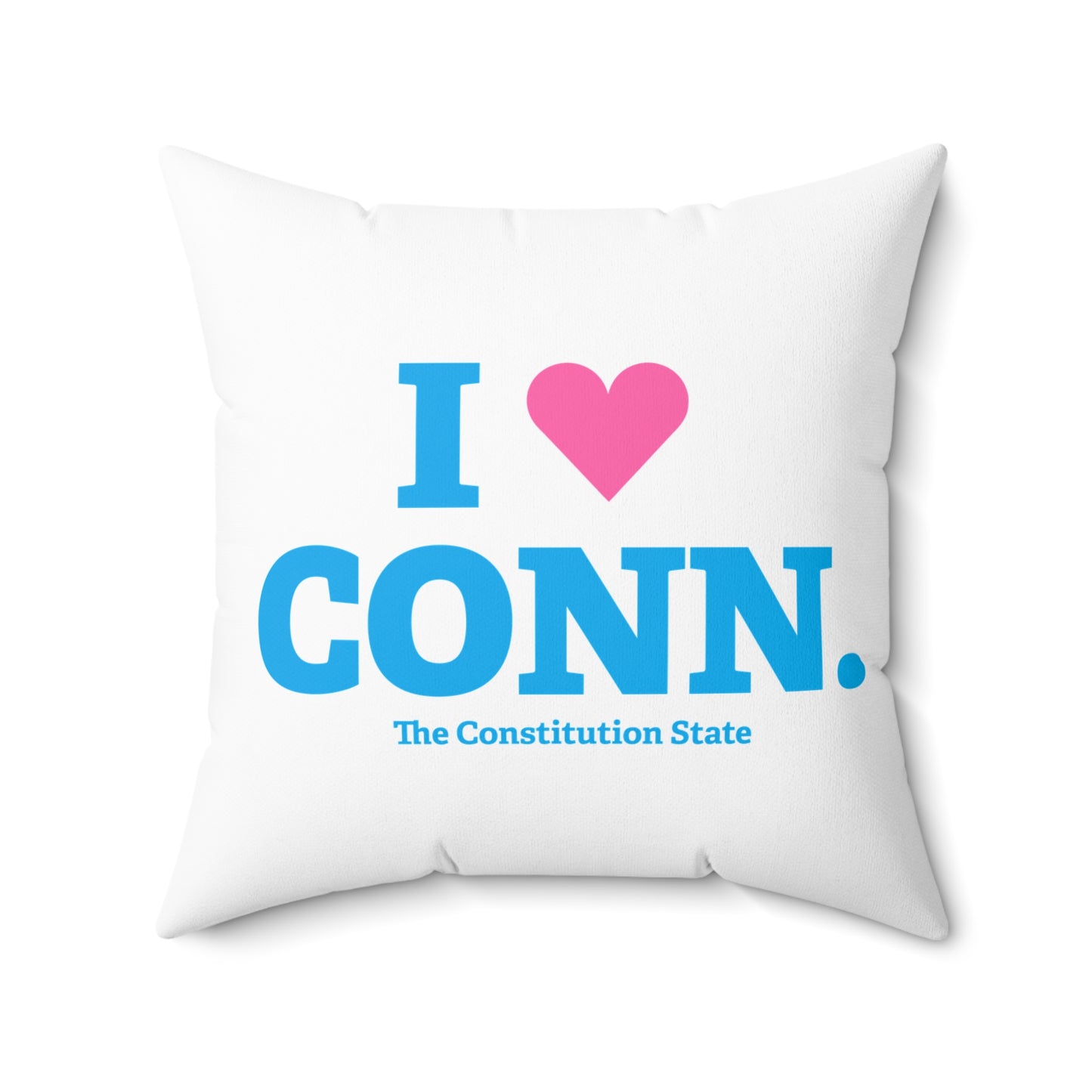 I Heart CONN. Spun Polyester Square Pillow