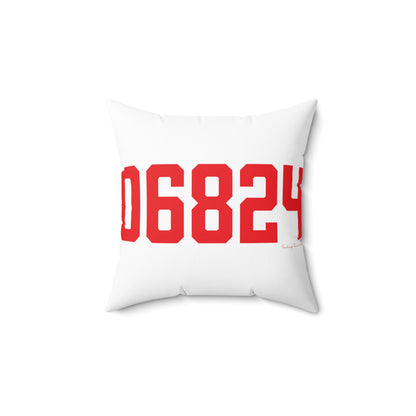 06824 Fairfield Connecticut Zip Code Spun Polyester Square Pillow