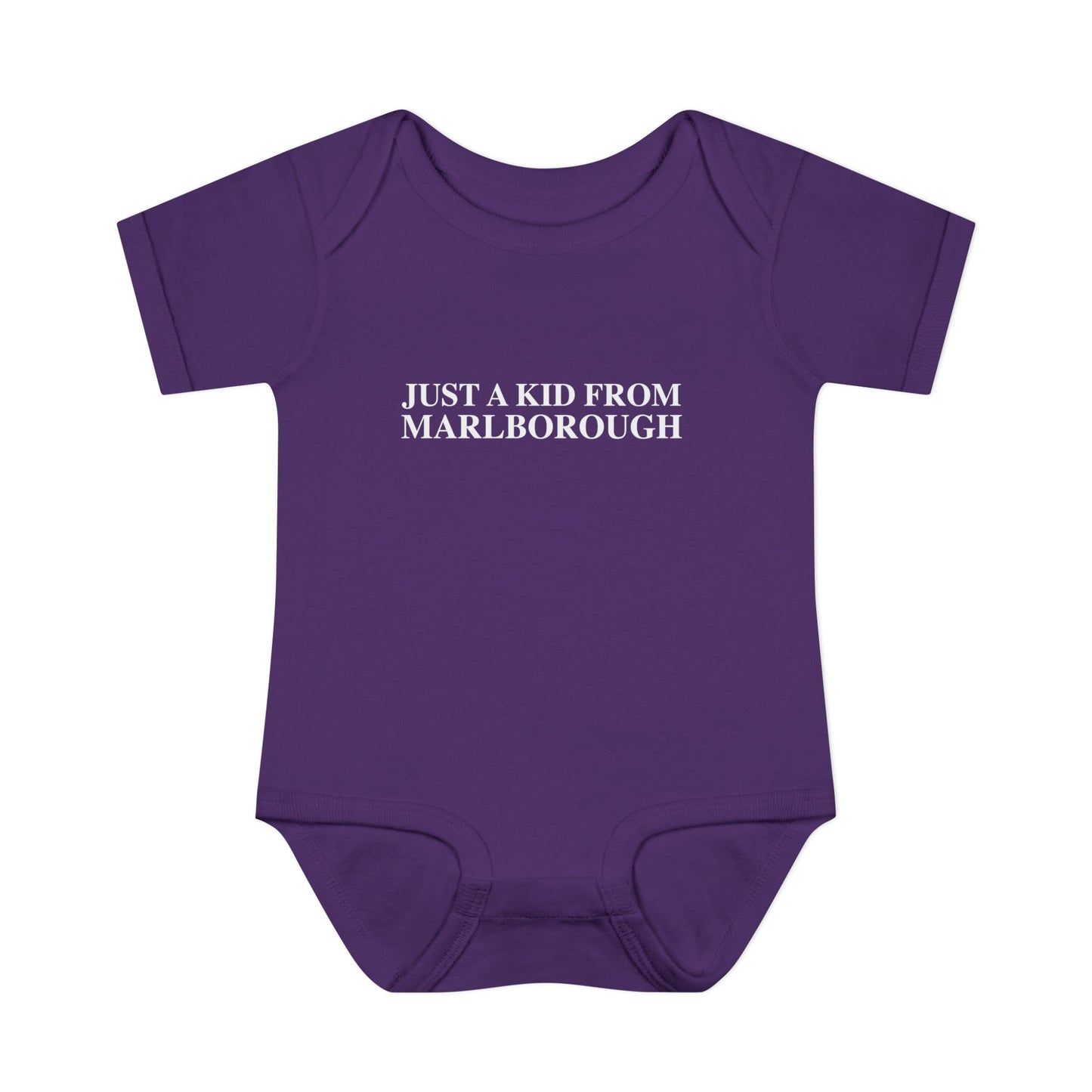 Just a kid from Marlborough Infant Baby Rib Bodysuit