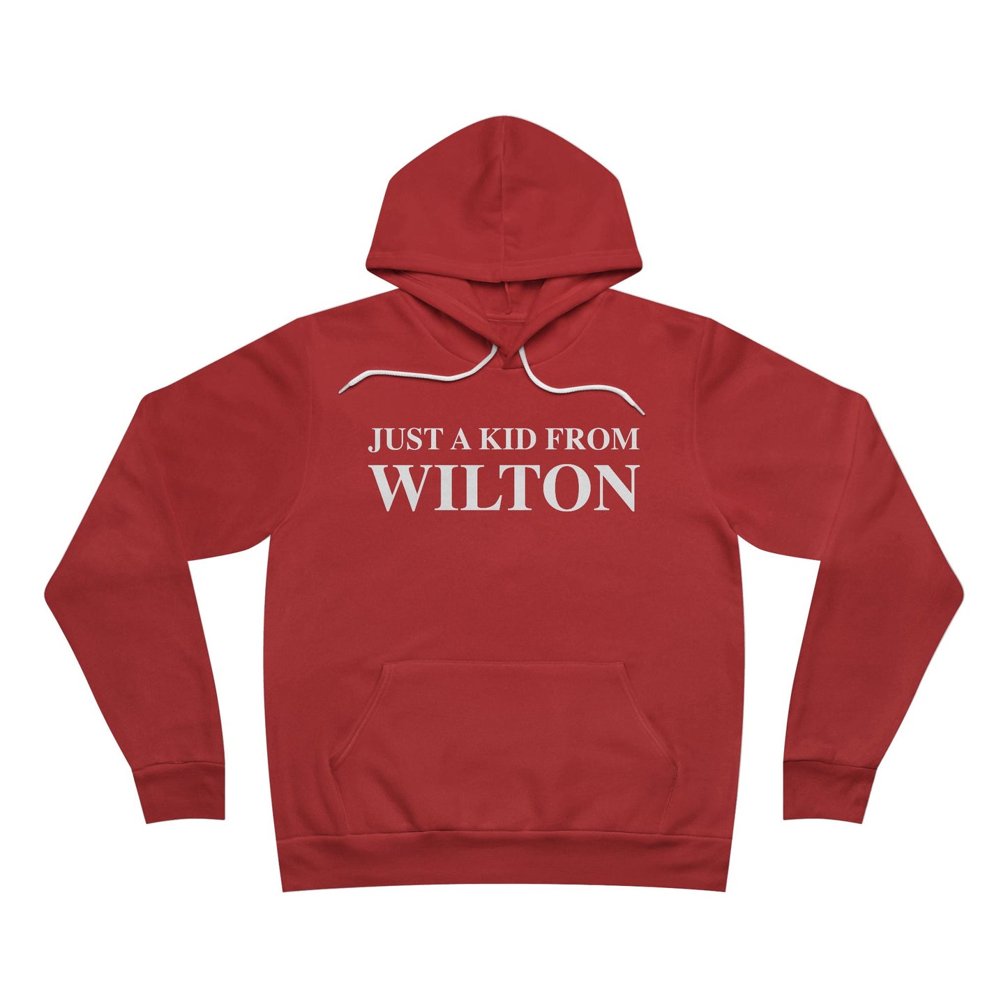 Just a kid from Wilton Unisex Sponge Fleece Pullover Hoodie
