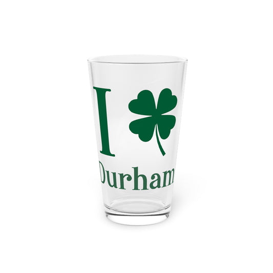 I Clover Durham Pint Glass, 16oz