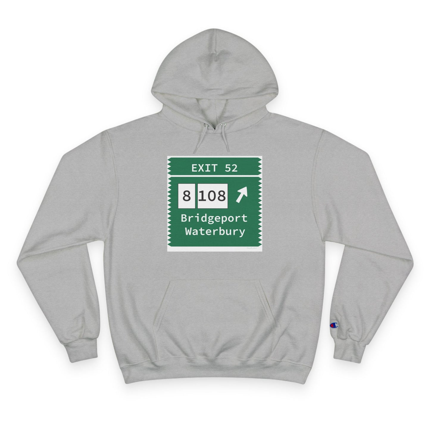 Vintage Merritt Parkway Exit 52 Sign Champion Hoodie