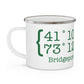 Bridgeport Coordinates Enamel Camping Mug