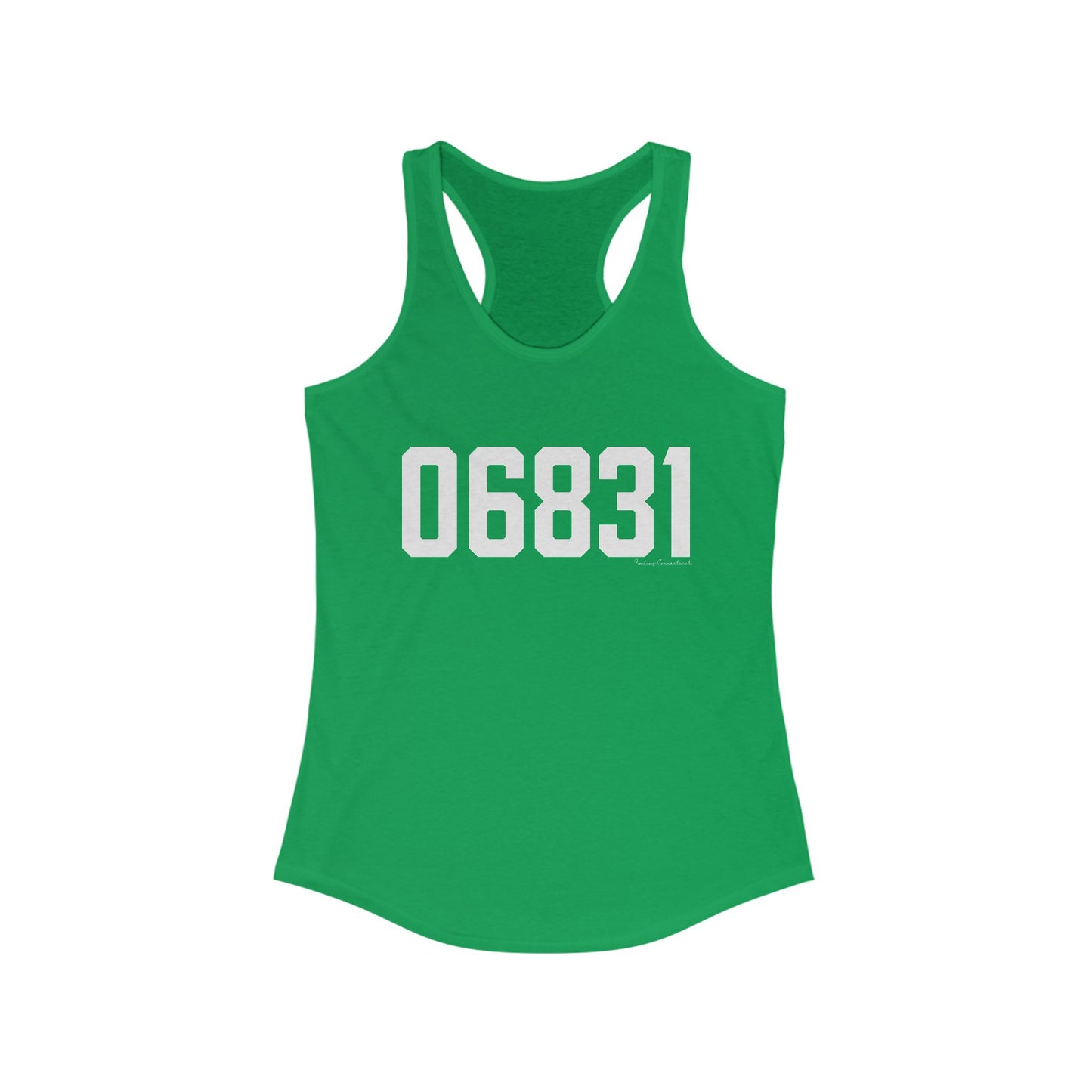 06831 - Greenwich CT Zip Code Women's Ideal Racerback Tank Top