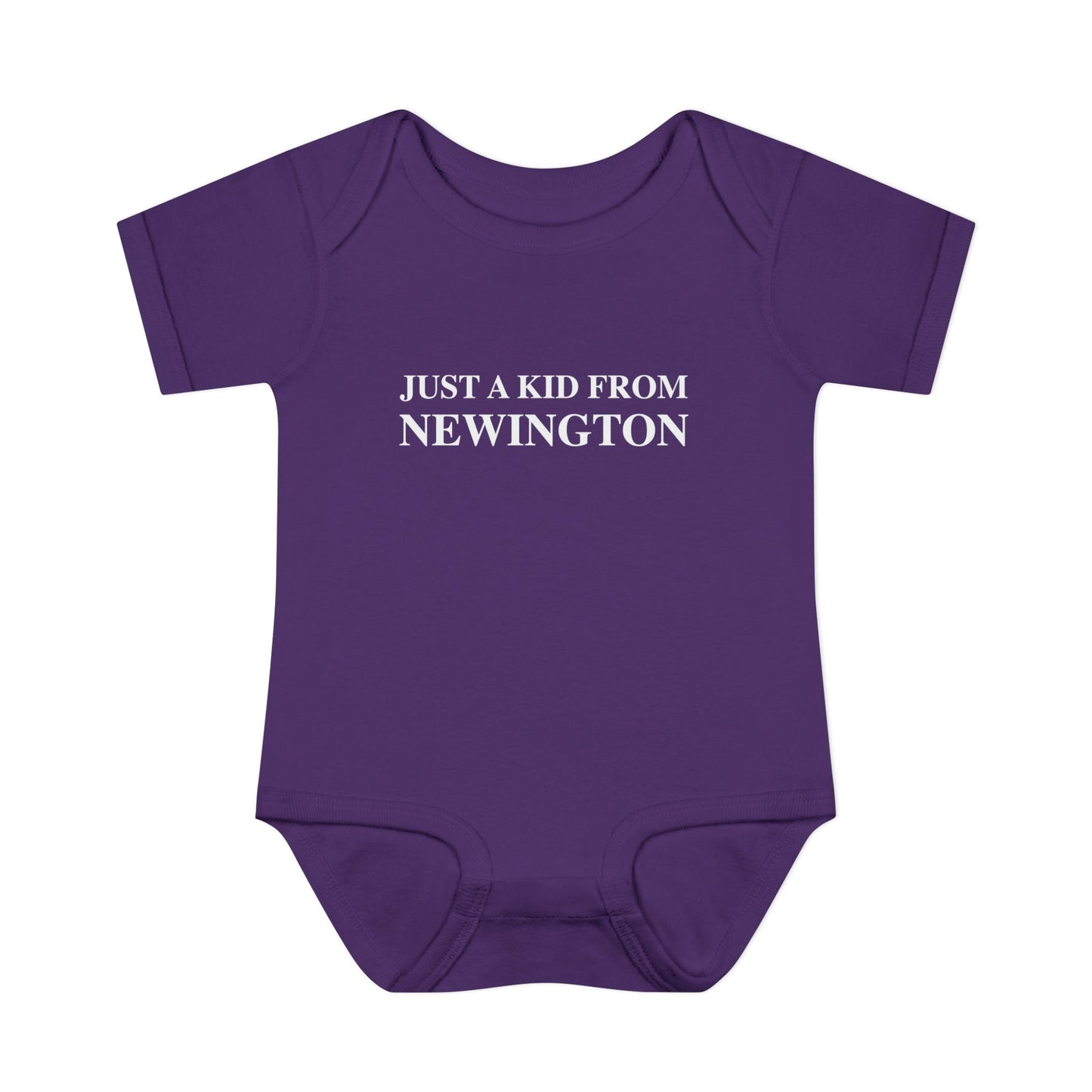 Just a kid from Newington Infant Baby Rib Bodysuit