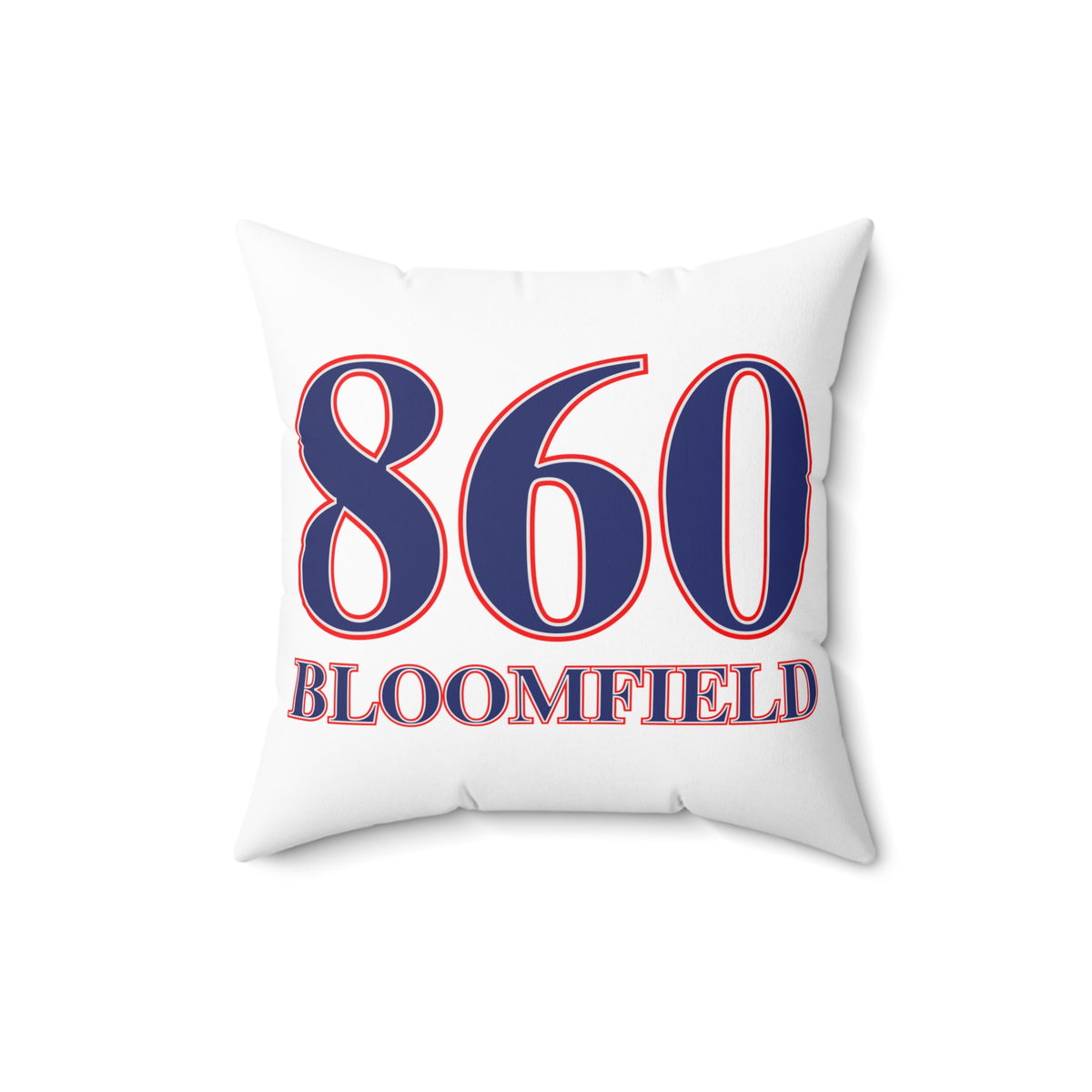 860 Bloomfield Red, White & Blue Spun Polyester Square Pillow
