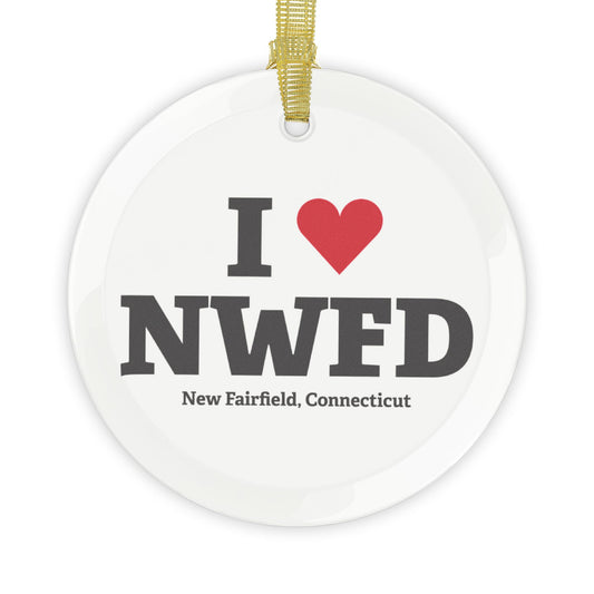 I Heart NWFD Glass Ornaments