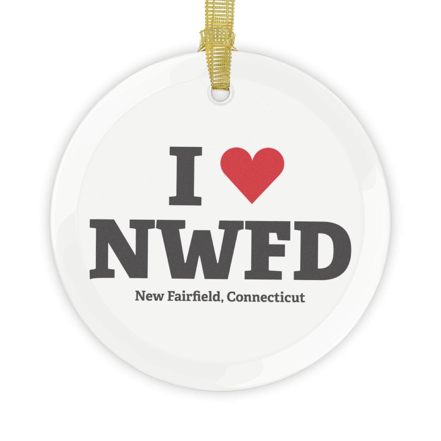 I Heart NWFD Glass Ornaments