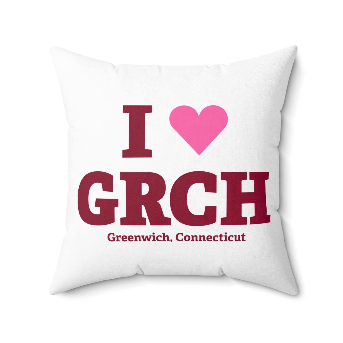 I Heart GRCH Spun Polyester Square Pillow