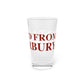 Just a kid from Canterbury Pint Glass, 16oz