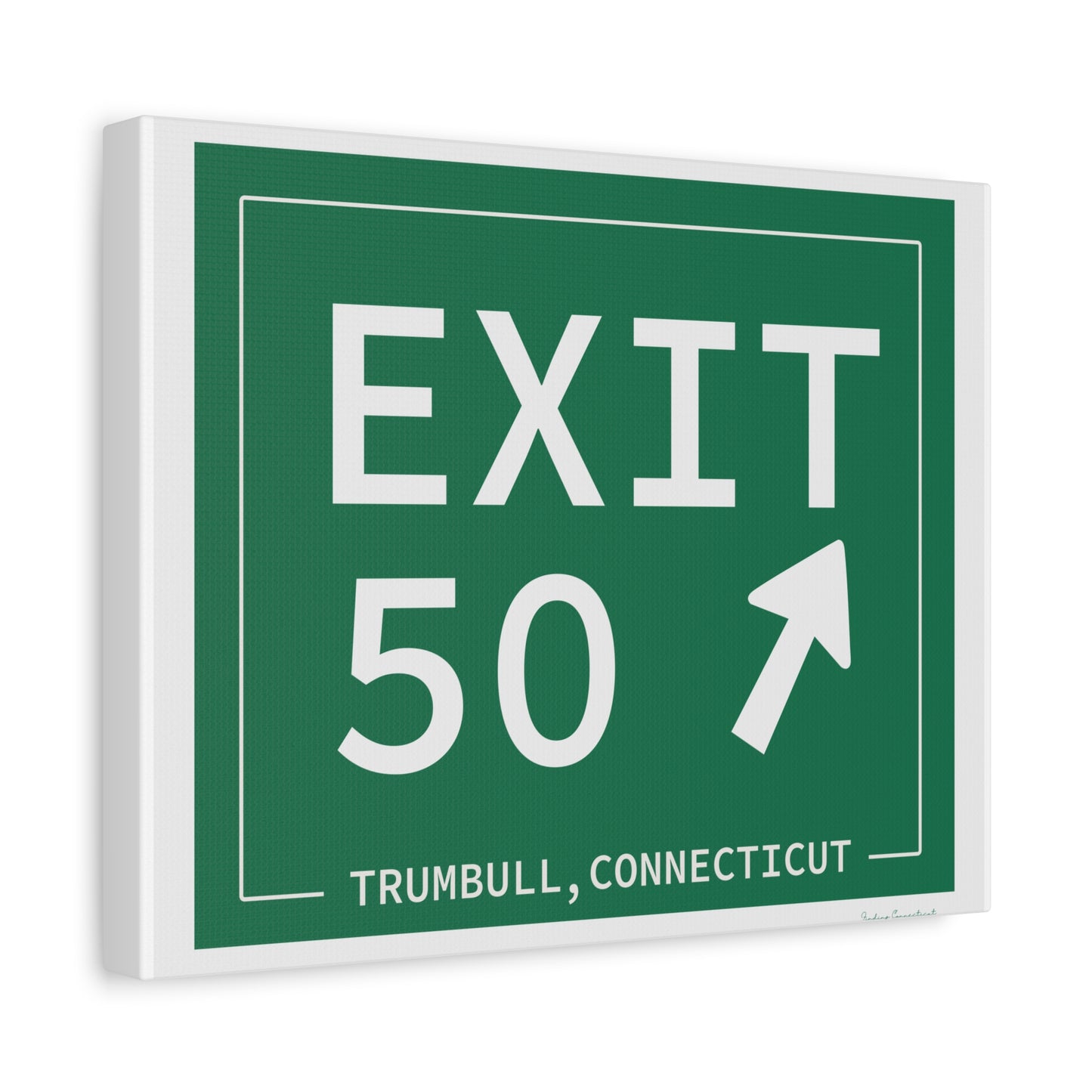 Vintage Exit 50  Merritt Parkway Sign Matte Canvas, Stretched, 1.25"