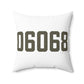 06068 Salisbury Connecticut Zip Code Polyester Square Pillow