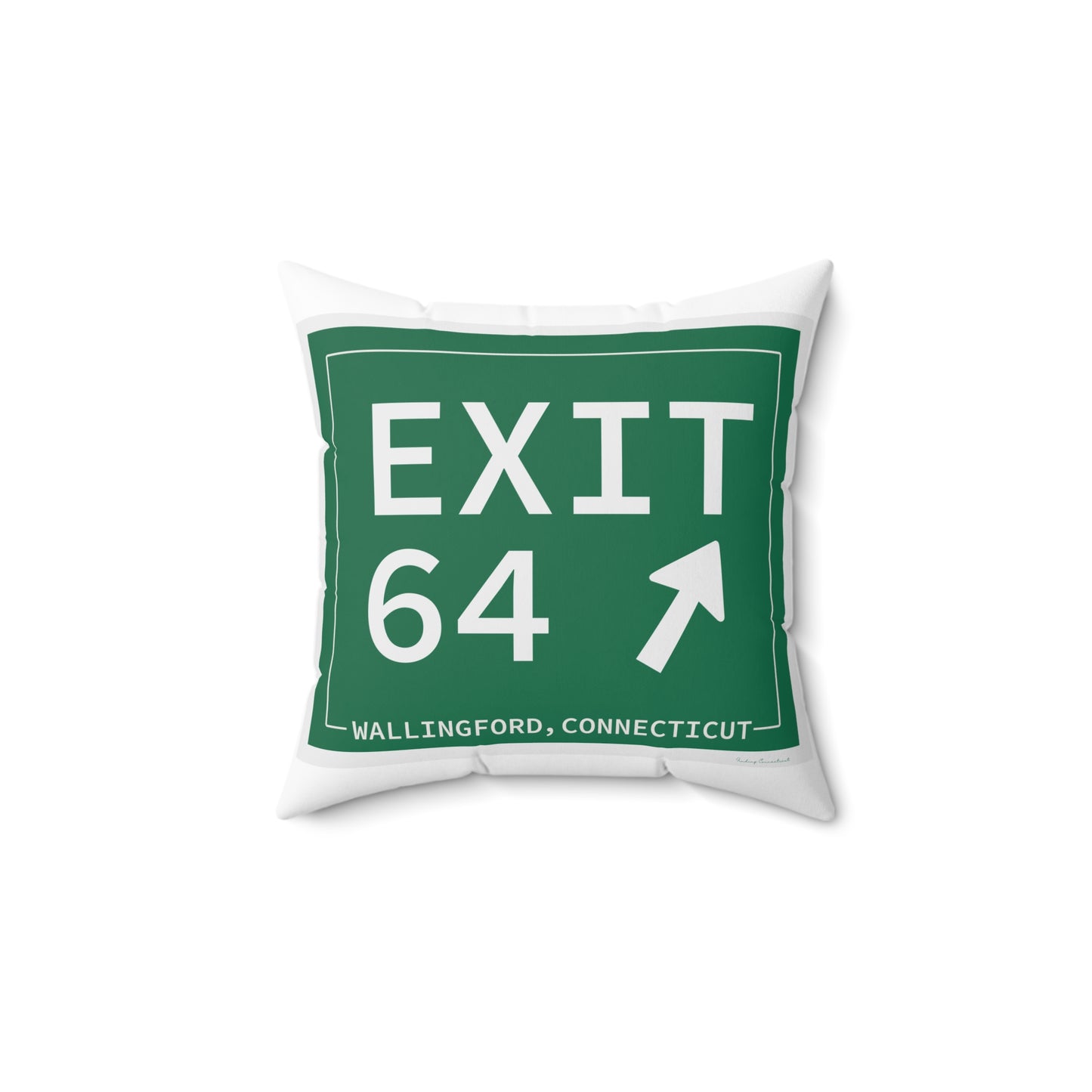 Vintage Exit 64 WCP Sign Spun Polyester Square Pillow