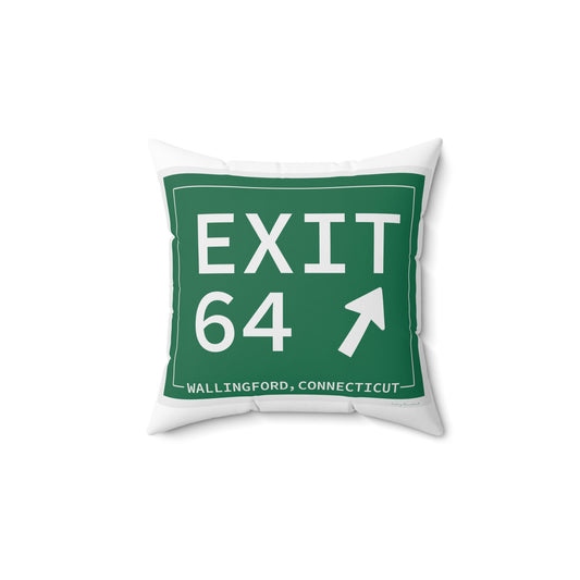 Vintage Exit 64 WCP Sign Spun Polyester Square Pillow