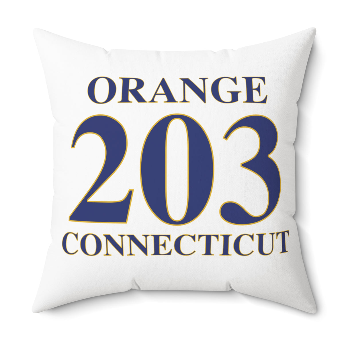 Orange 203 Connecticut Polyester Square Pillow