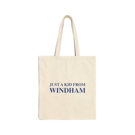 Just a kid from Windham Cotton Canvas Tote Bag