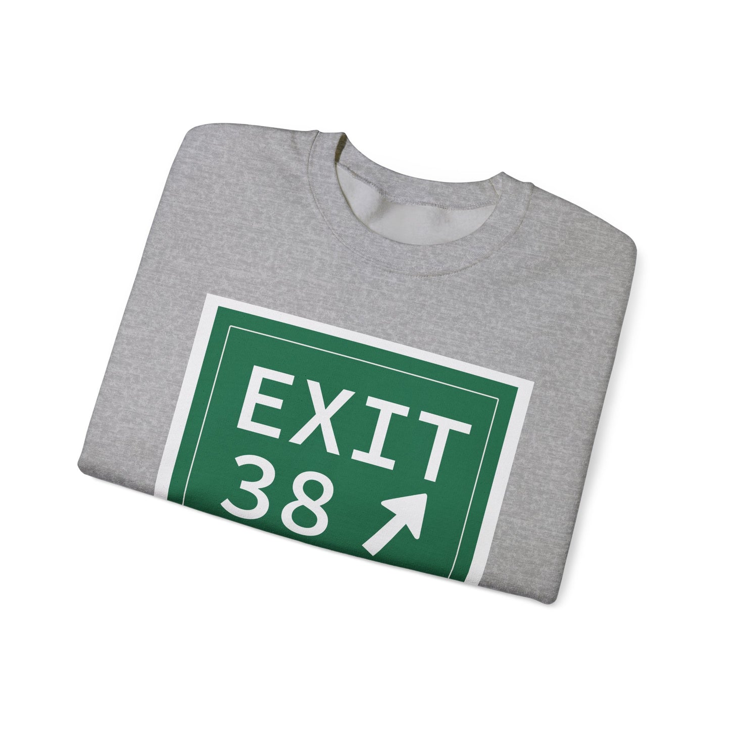 Vintage Exit 38 Merritt Parkway Sign Unisex Heavy Blend™ Crewneck Sweatshirt