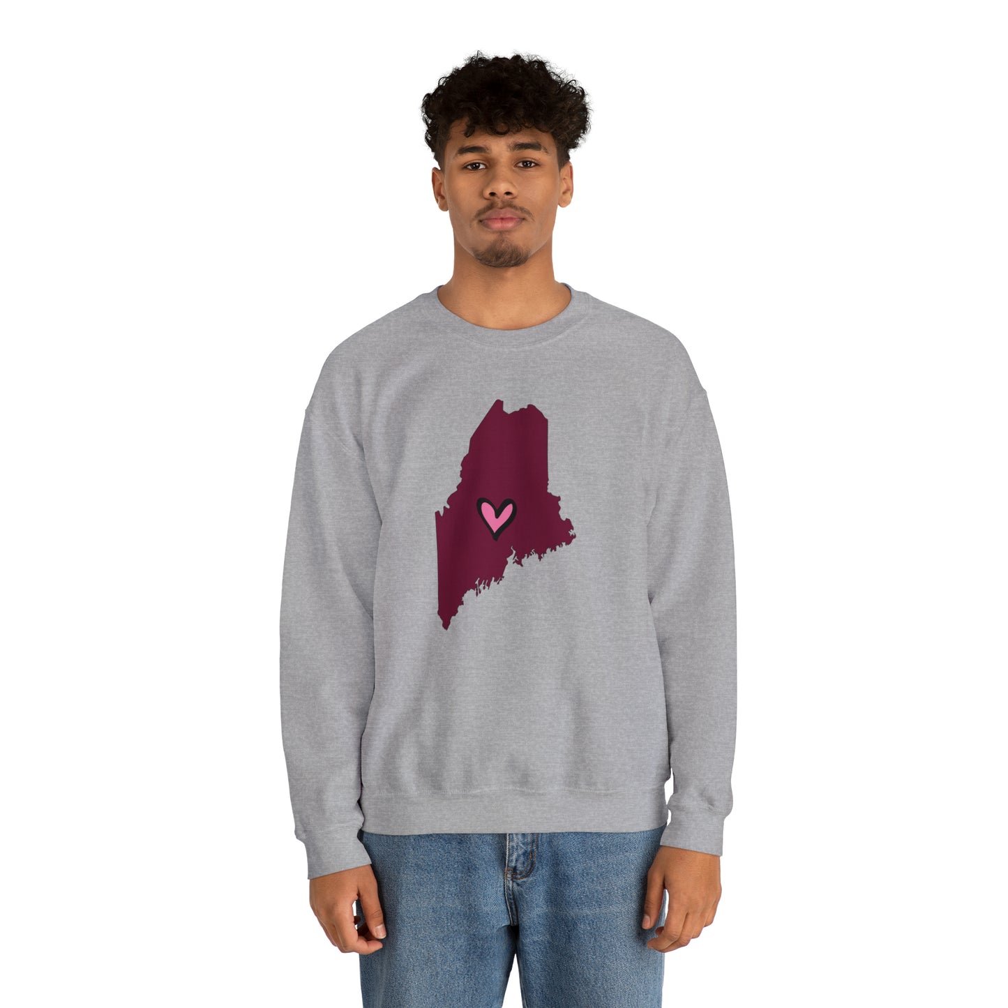 Maine Love (maroon) Unisex Heavy Blend™ Crewneck Sweatshirt