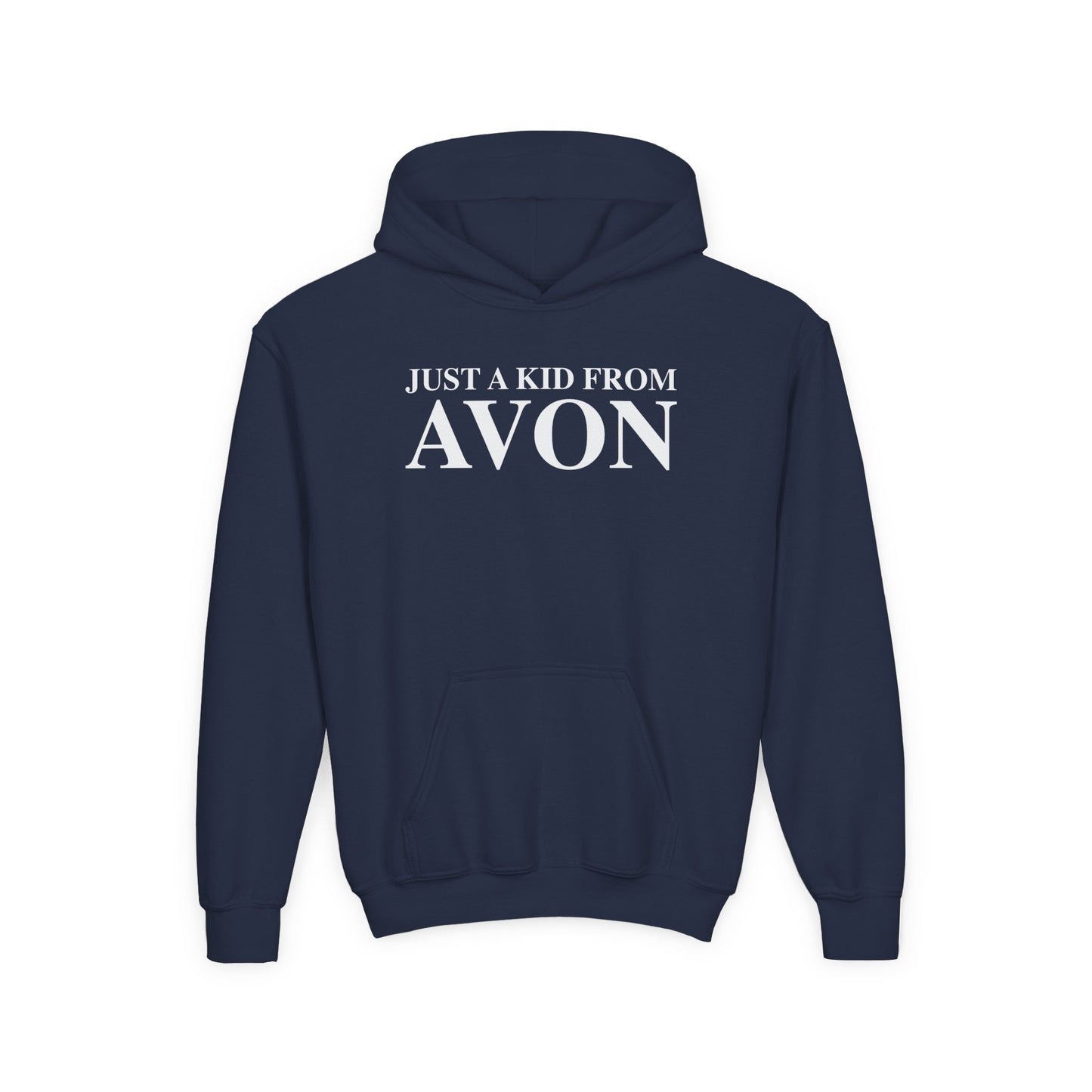 Just a kid from Avon Youth Heavy Blend Hooded Sweatshirt