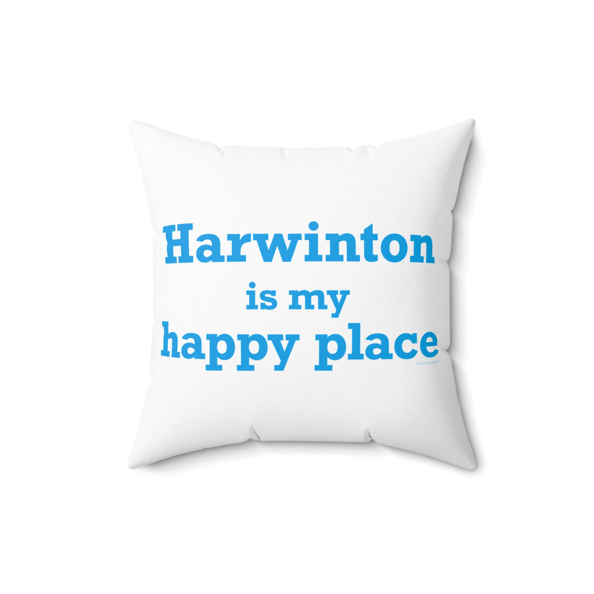 Harwinton is My Happy Place Polyester Square Pillow