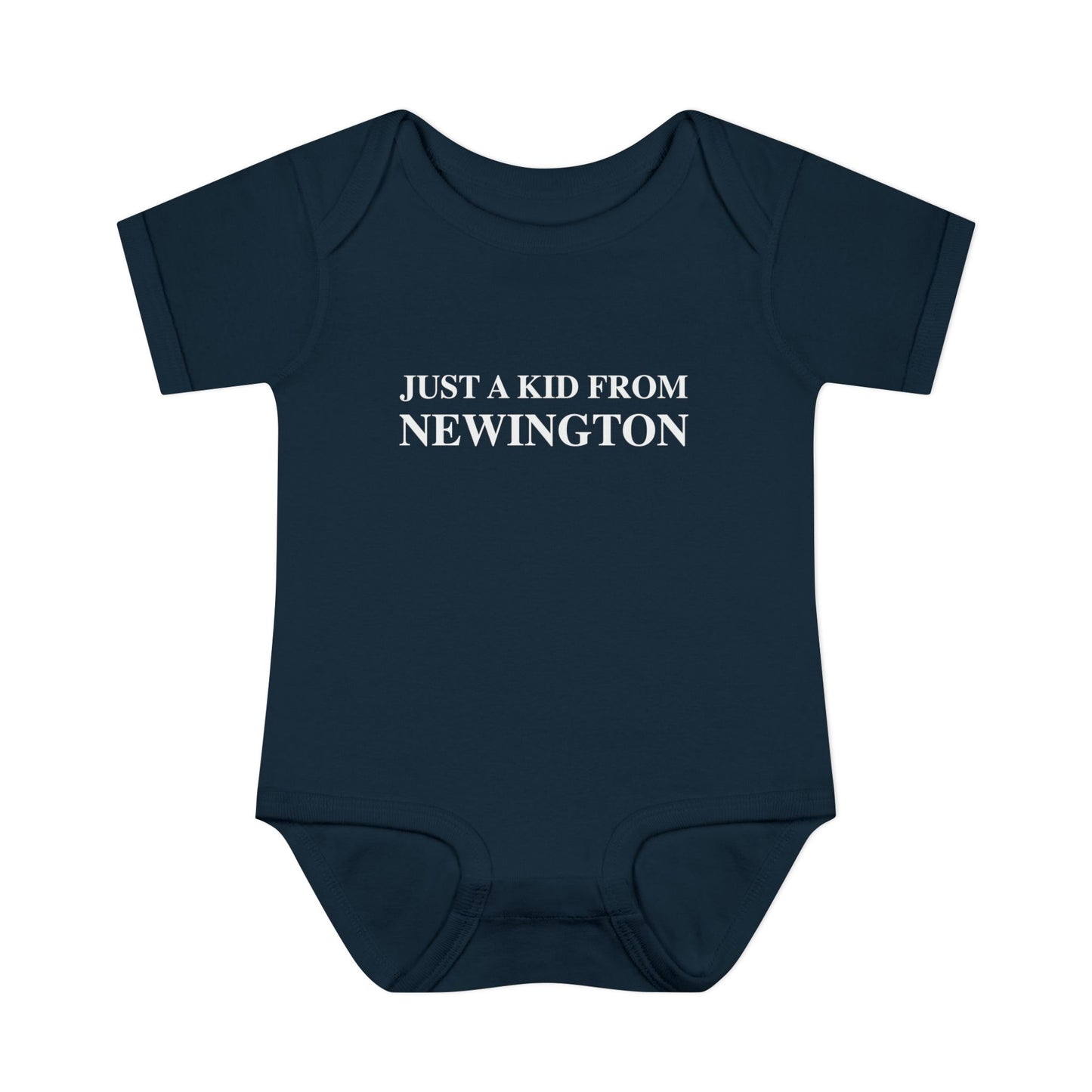 Just a kid from Newington Infant Baby Rib Bodysuit