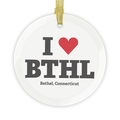 I Heart BTHL Glass Ornaments