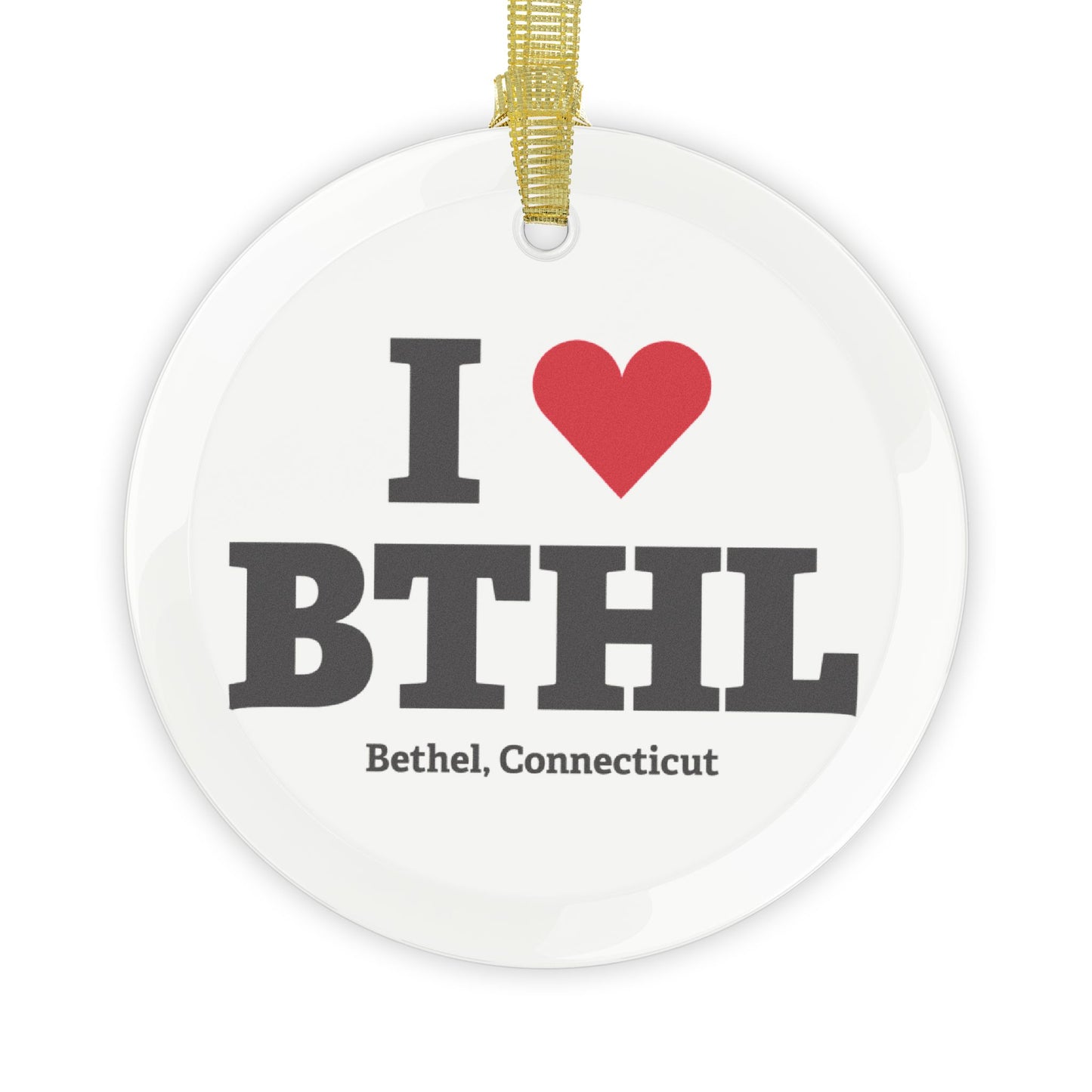 I Heart BTHL Glass Ornaments