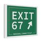 Vintage Exit 67 WCP Sign Matte Canvas, Stretched, 1.25"