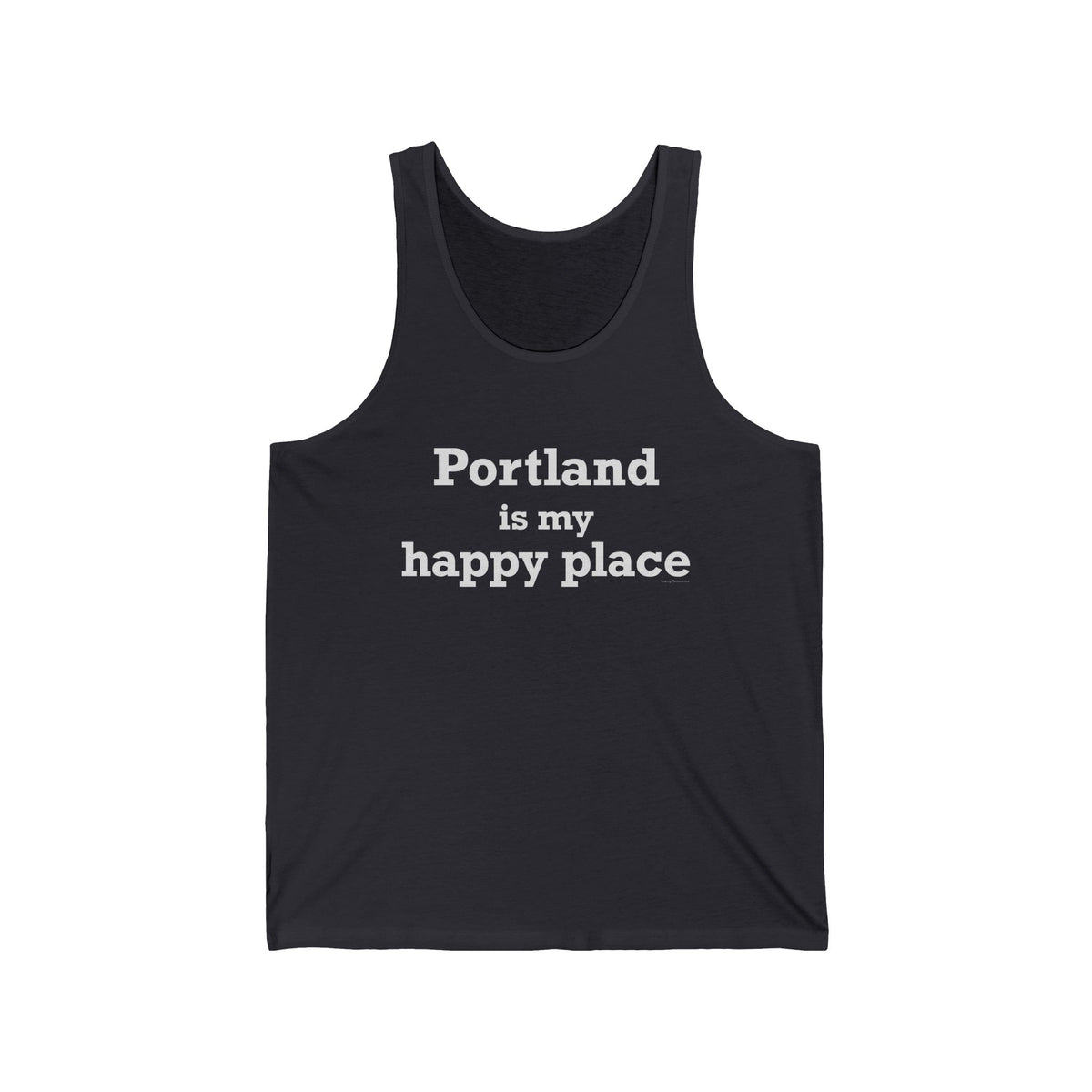 Portland is My Happy Place Unisex Jersey Tank Top