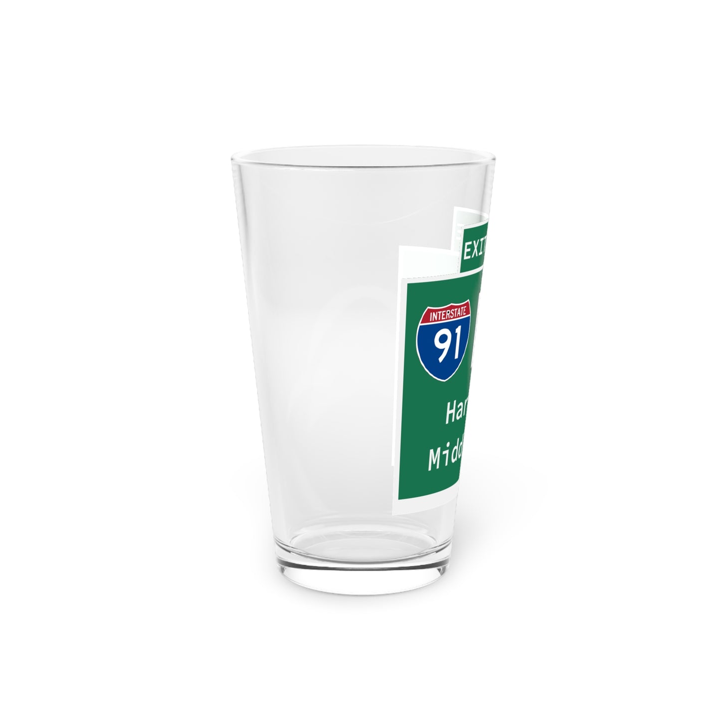 Vintage WCP Exit 68-NE Sign Pint Glass, 16oz
