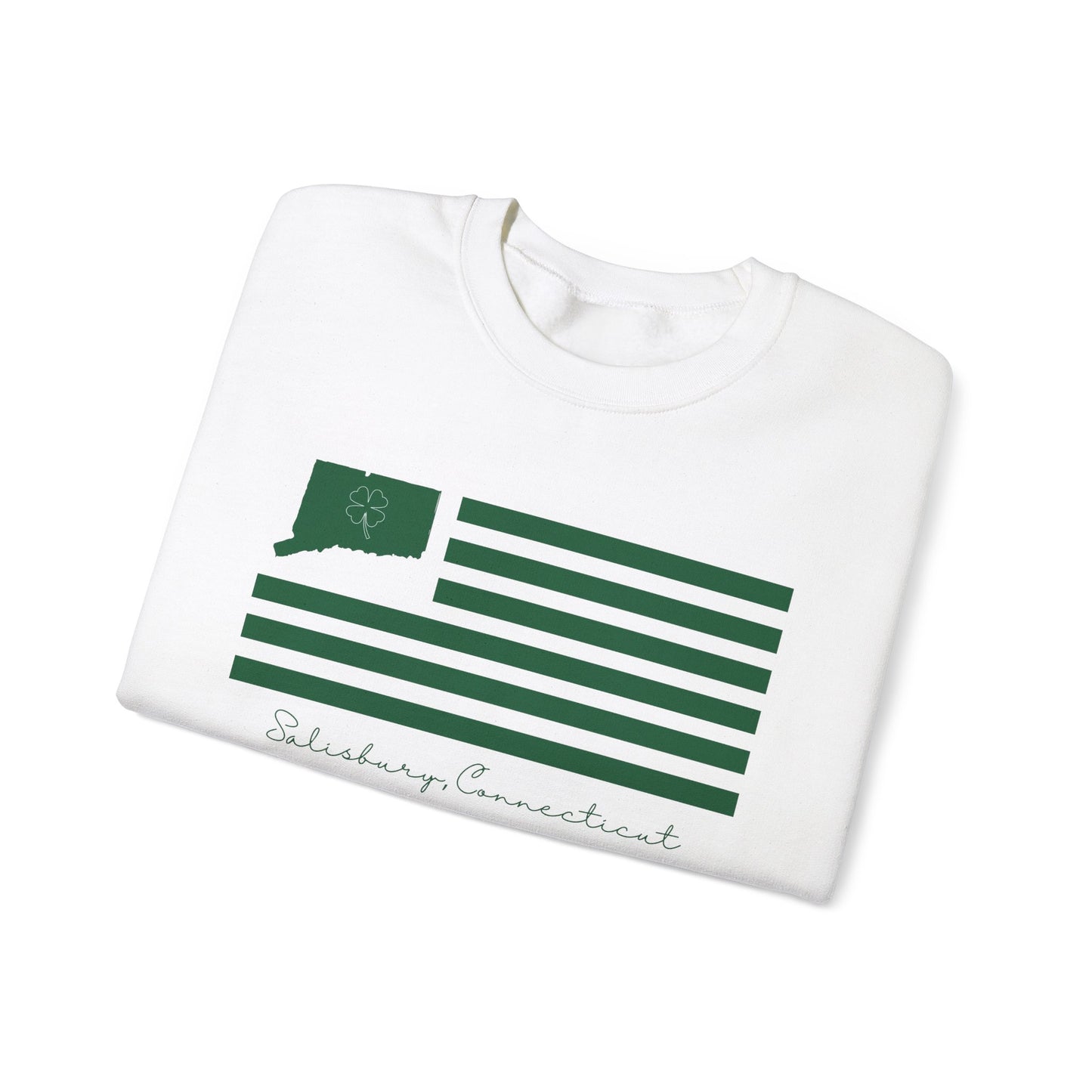 Salisbury Connecticut St. Patrick’s Day Flag Unisex Heavy Blend™ Crewneck Sweatshirt