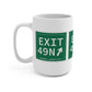 Vintage Exit 49N  Merritt Parkway Sign Mug 15oz