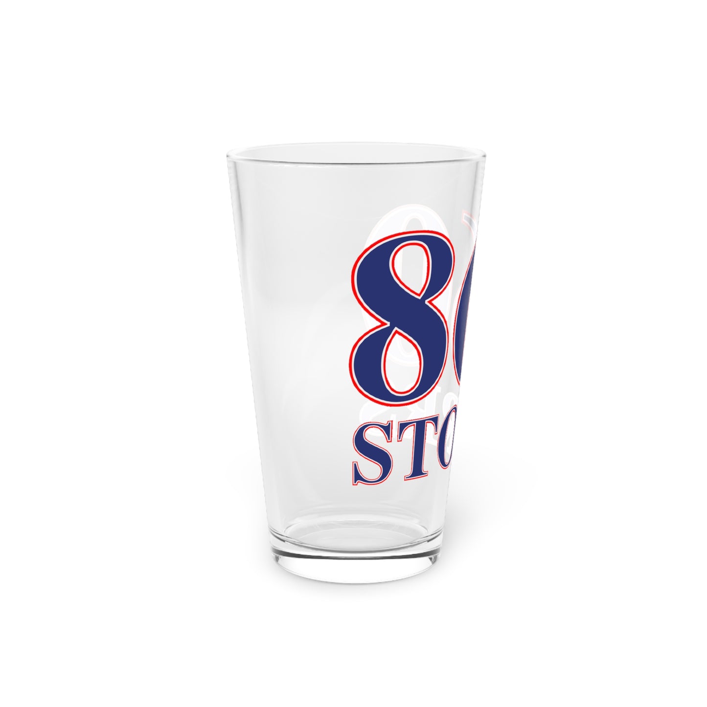 860 Storrs Red, White & Blue Pint Glass, 16oz