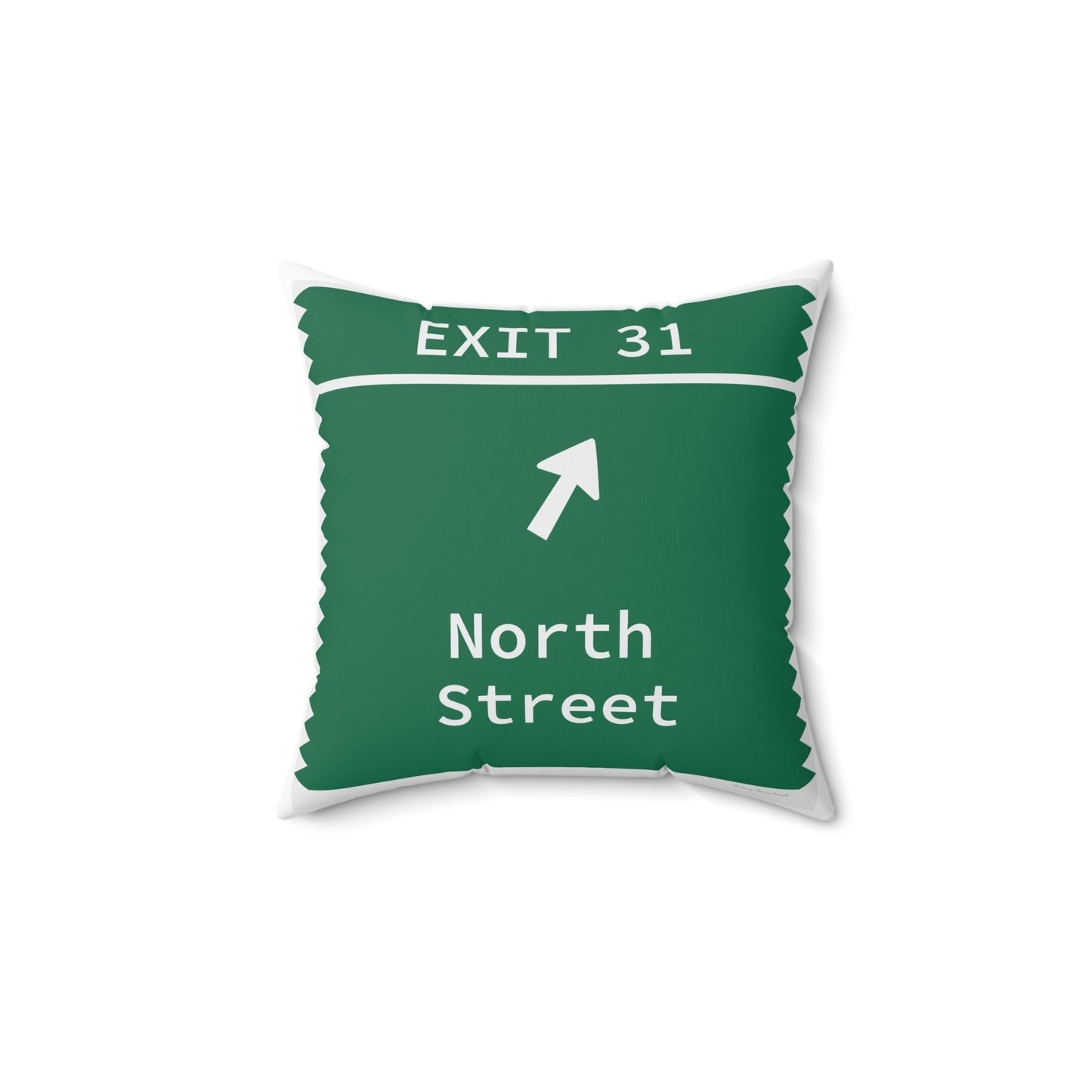 Vintage Merritt Parkway Exit 31 Sign Spun Polyester Square Pillow