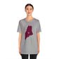 Maine Love (maroon) Unisex Jersey Short Sleeve Tee