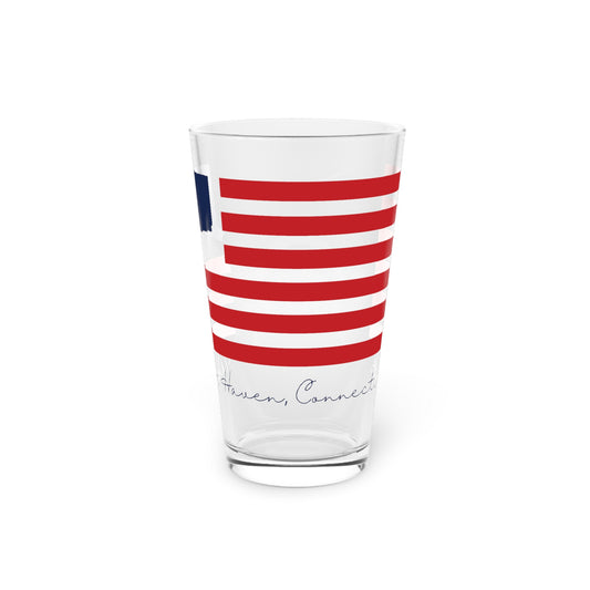 West Haven Connecticut Flag Pint Glass, 16oz