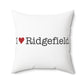 I Heart Ridgefield. Spun Polyester Square Pillow