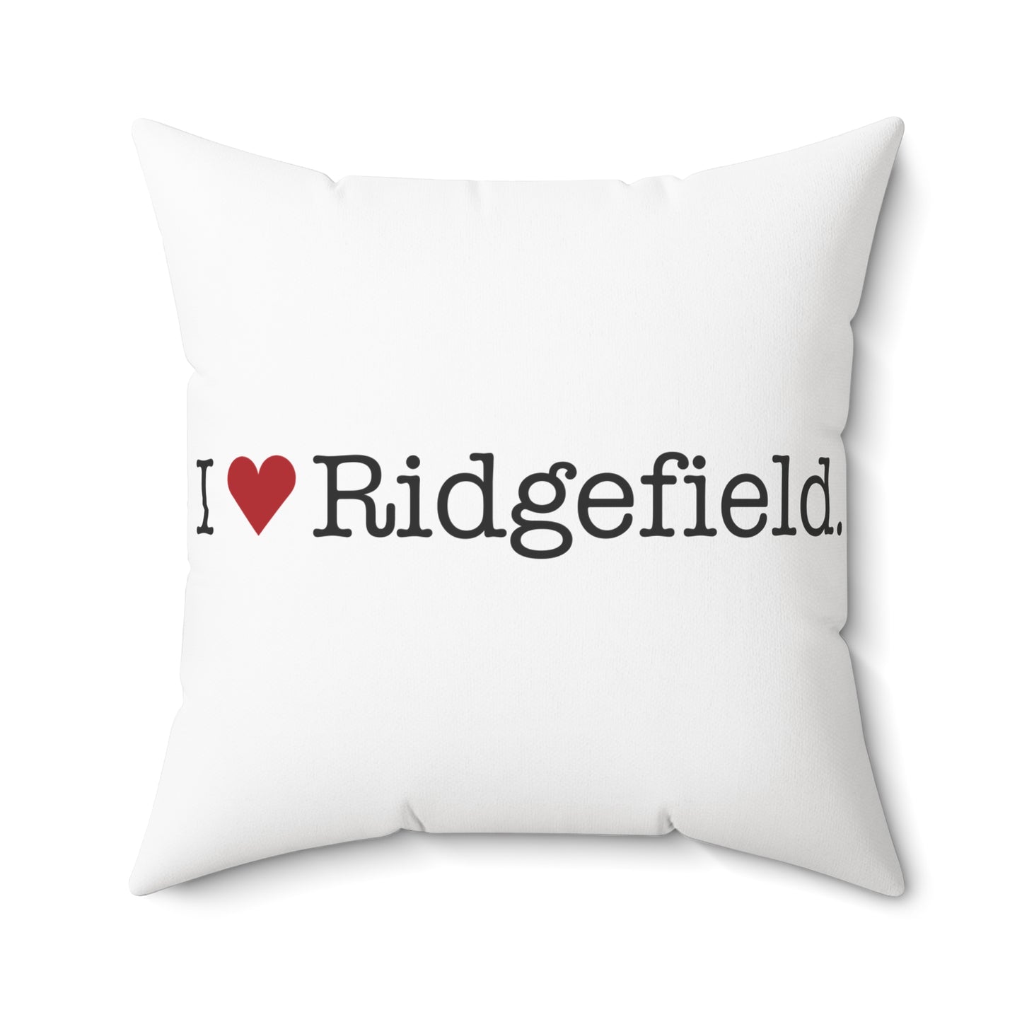 I Heart Ridgefield. Spun Polyester Square Pillow