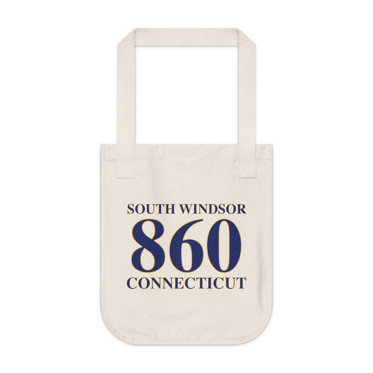 South Windsor 860 Connecticut Organic Canvas Tote Bag