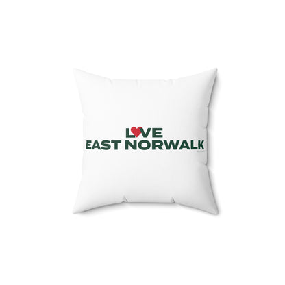 Love East Norwalk Spun Polyester Square Pillow