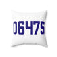 06475 Old Saybrook Connecticut Zip Code Spun Polyester Square Pillow