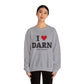 I Heart DARN Unisex Heavy Blend™ Crewneck Sweatshirt