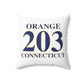 Orange 203 Connecticut Polyester Square Pillow