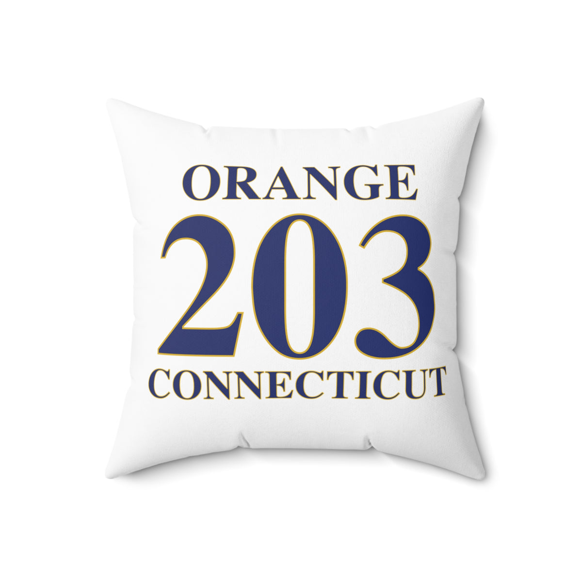 Orange 203 Connecticut Polyester Square Pillow