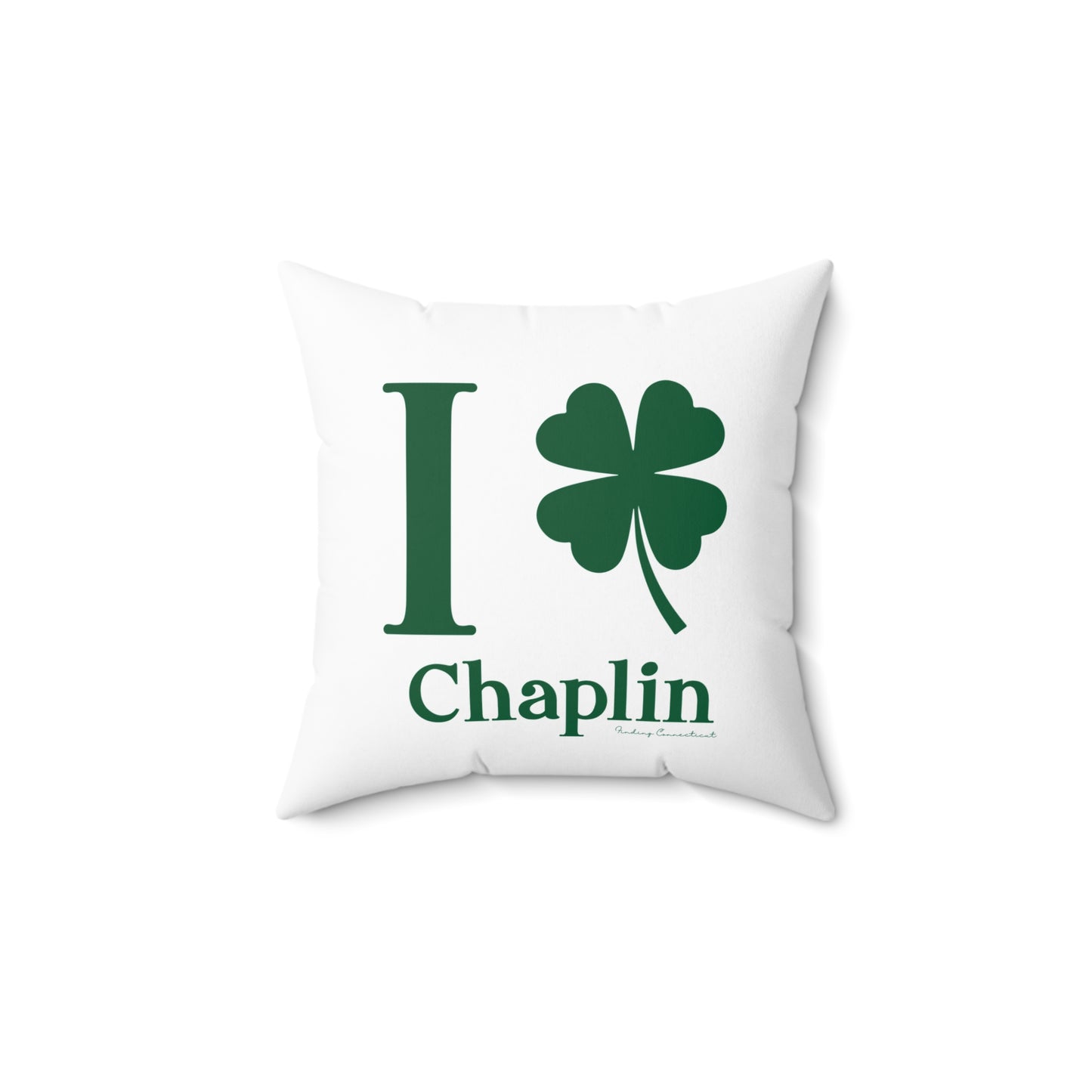 I Clover Chaplin Spun Polyester Square Pillow